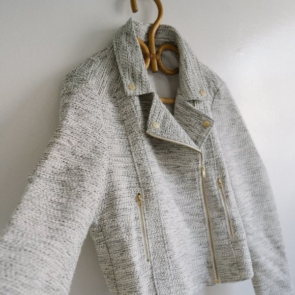 Jaclyn Smith Tweed Moto Jacket - Picture 2 of 4